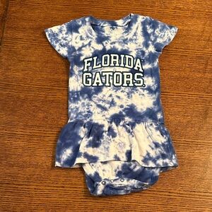 Florida Gators Blue Tie-Dye Baby Peplum Bodysuit - Infant Fans